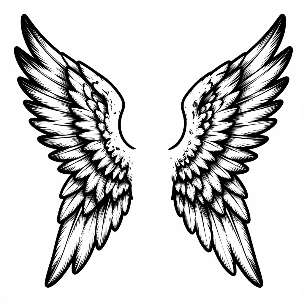 Angel Wings - Linework