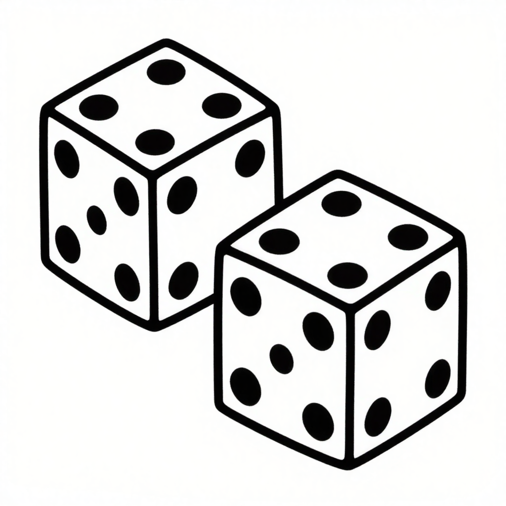 Dice Pair - Minimalist