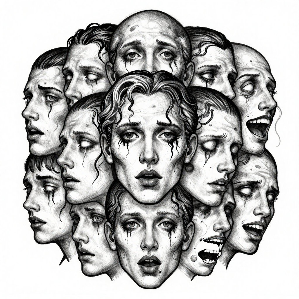 Faces Collage - Surrealism