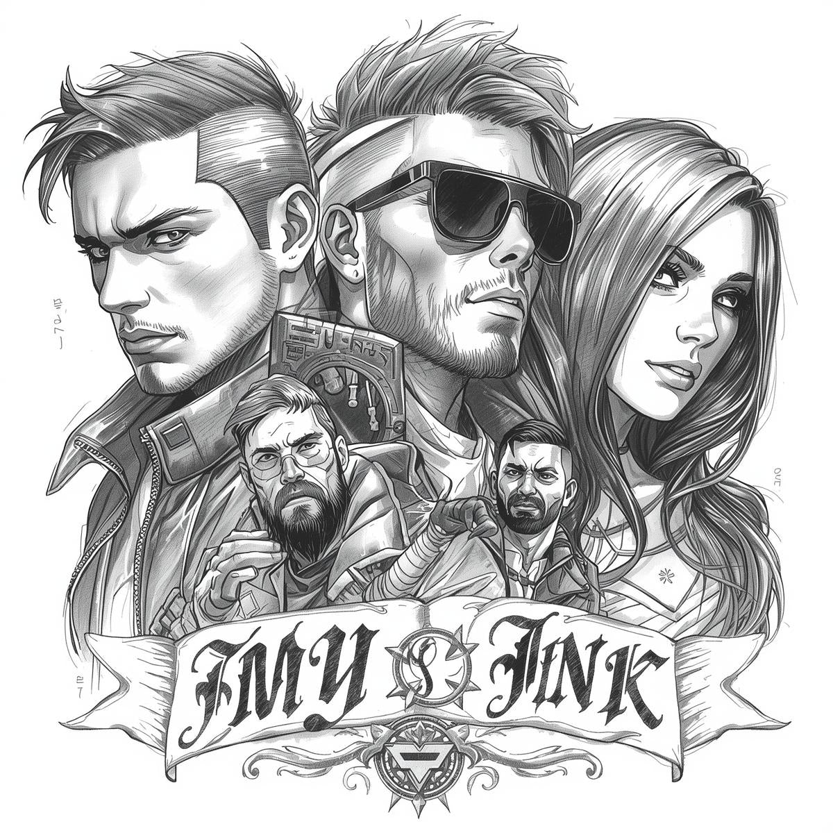 Futuristic Faces - Illustration