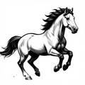 Galloping Stallion - Illustration