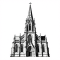 Gothic Cathedral - Linework
