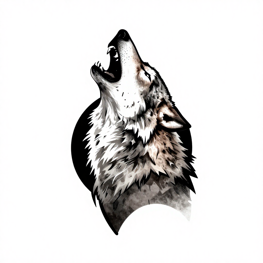Howling Wolf - Watercolor