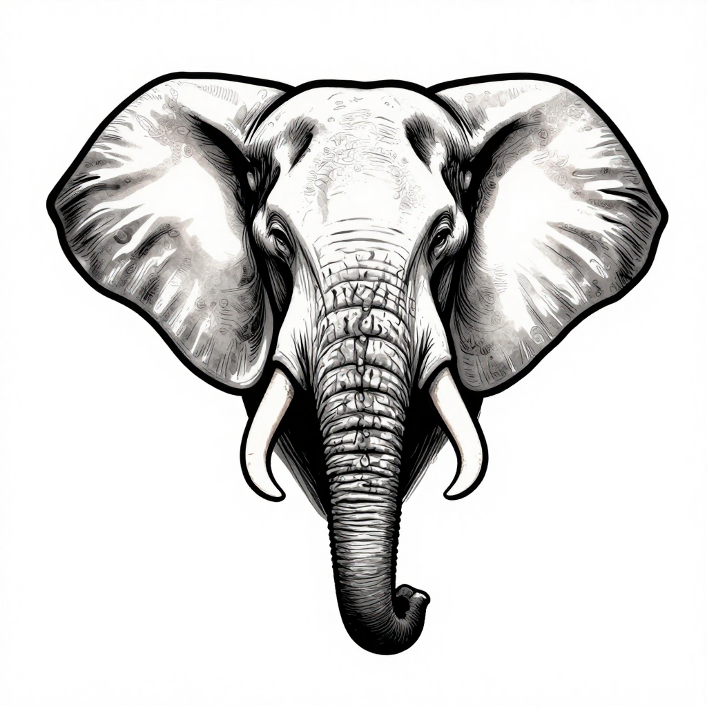 Majestic Elephant - Illustrative