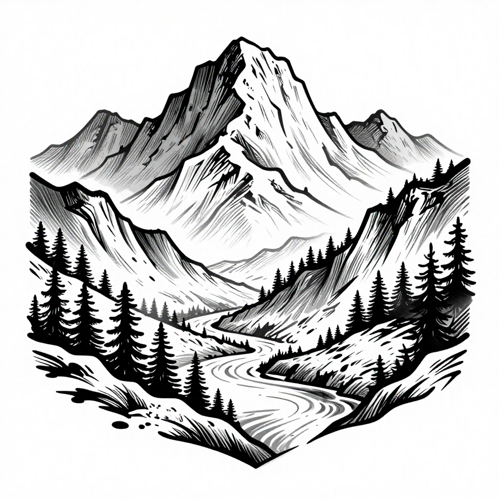 Mountain Majesty - Engraving