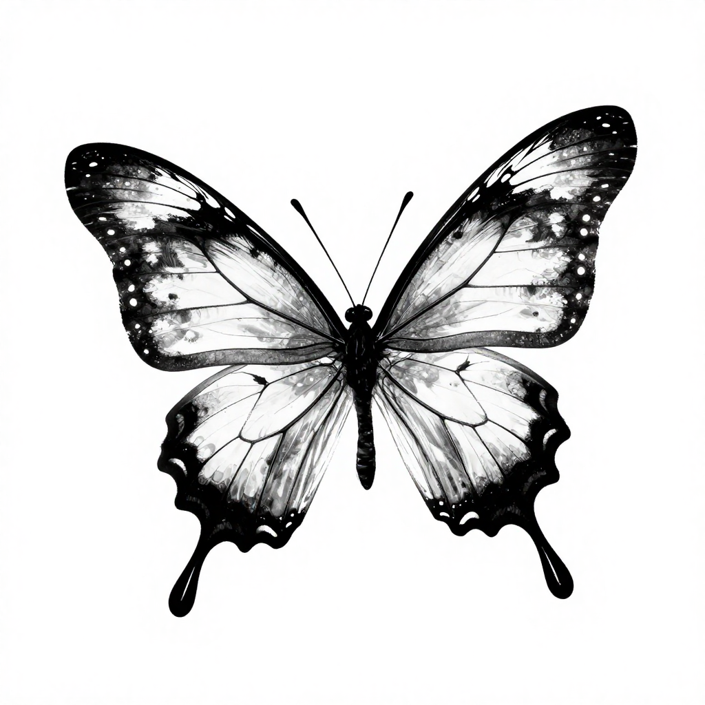 Mystic Butterfly - Ink Art