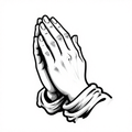 Praying Hands - Linework