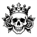 Regal Skull - Neo-Traditional