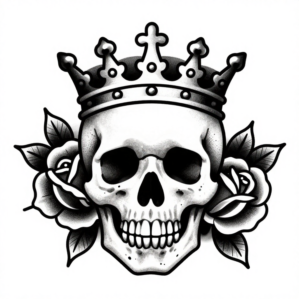 Regal Skull - Neo-Traditional