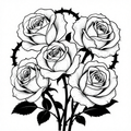 Rose Cluster - Linework