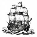 Ship Odyssey - Engraving