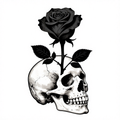 Skull Rose - Gothic