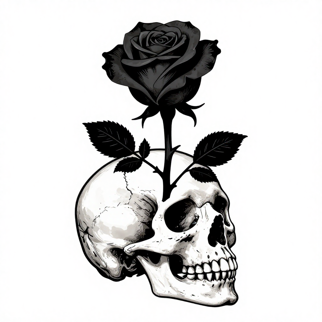 Skull Rose - Gothic