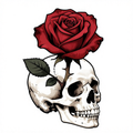 Skull Rose - Neo-Traditional
