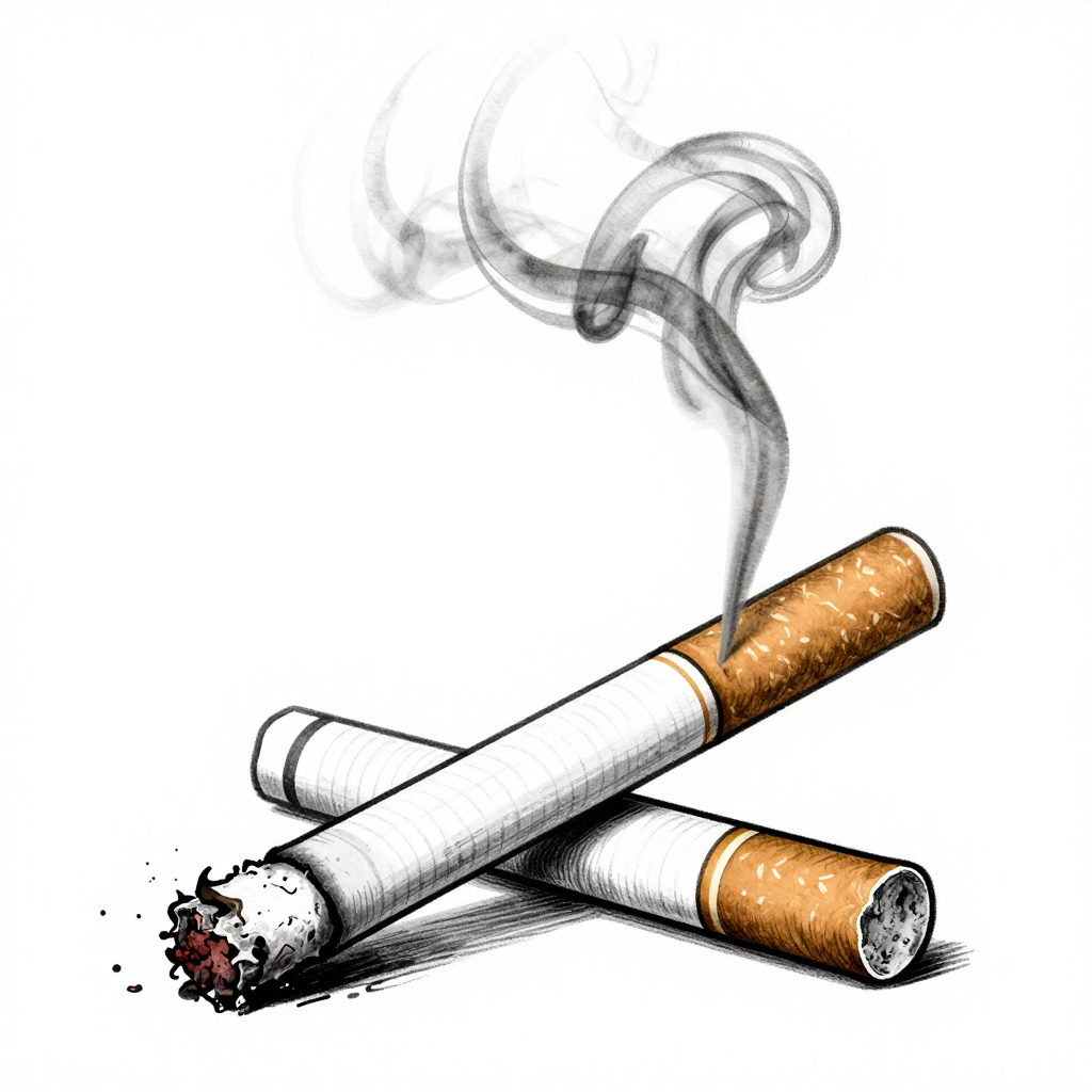 Smoking Cigarettes - Sketch