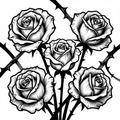 Thorned Roses - Blackwork