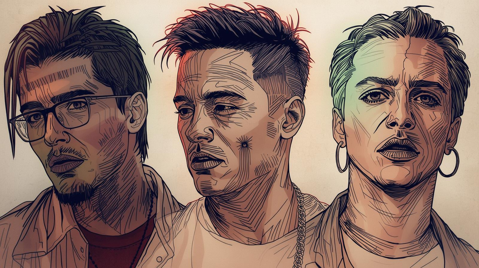 Trio Faces - Illustration