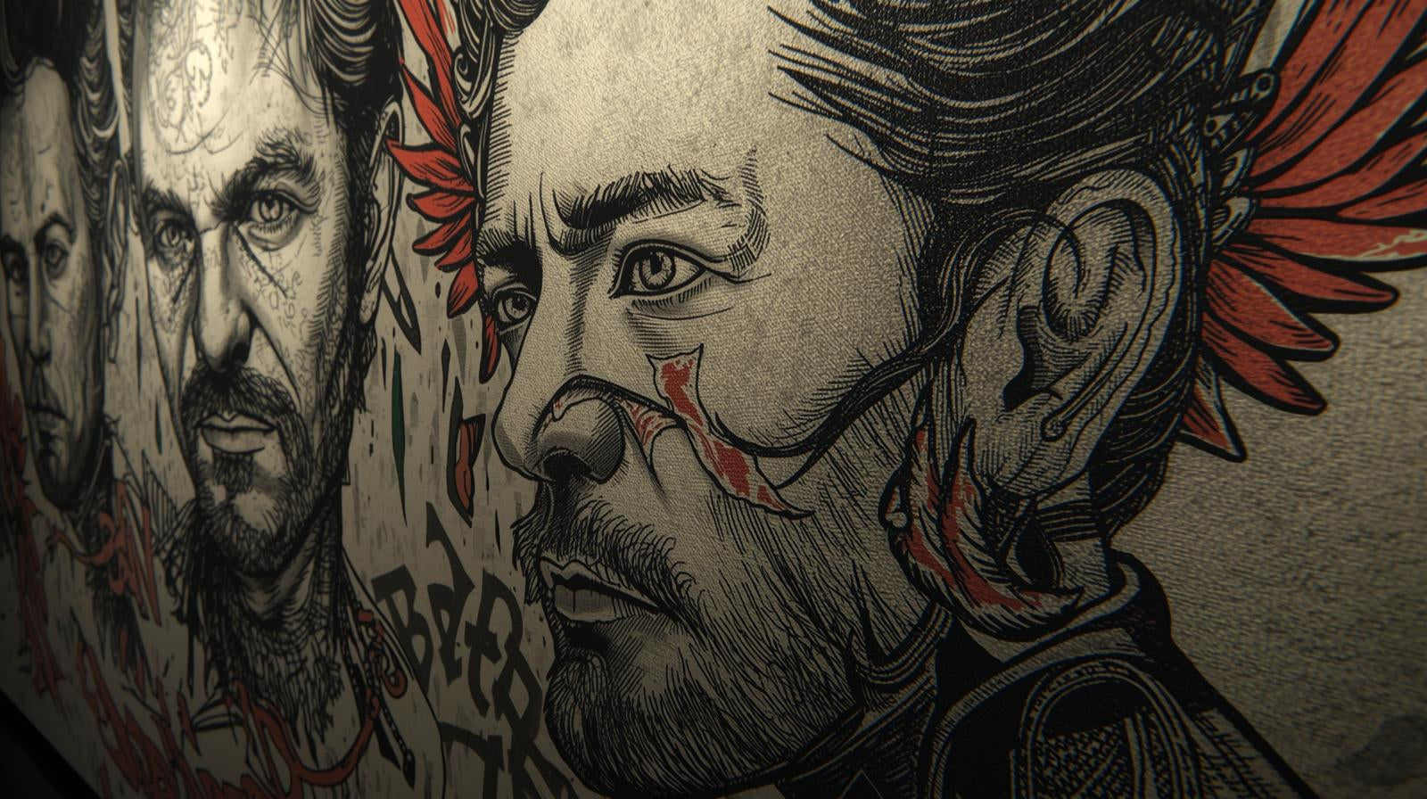Warrior Faces - Illustration