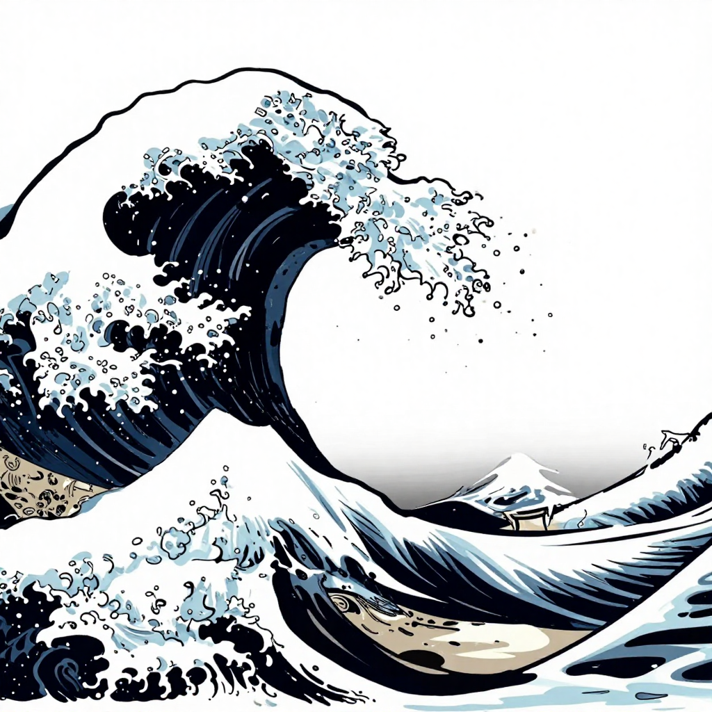 Wave Surge - Ukiyo-e