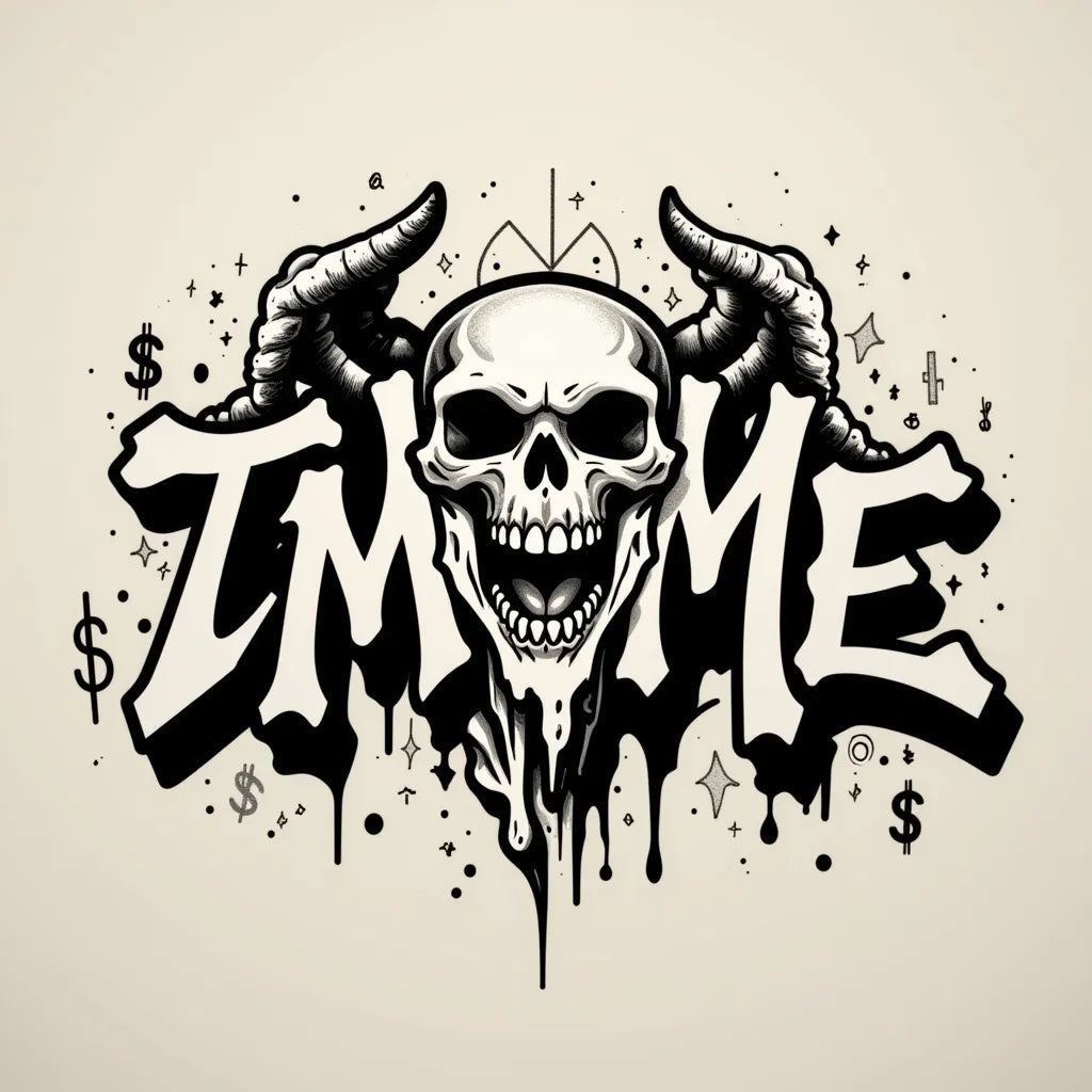 Time Skull - ILLUSTRATIVE, NEO-TRADITIONAL, STREETWEAR GRAPHIC